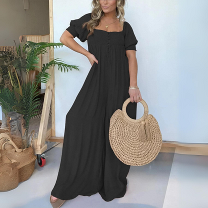 JO | Jumpsuit with square neckline and buttons