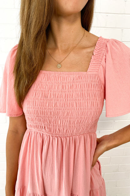 JO | Feminine off-shoulder midi dress