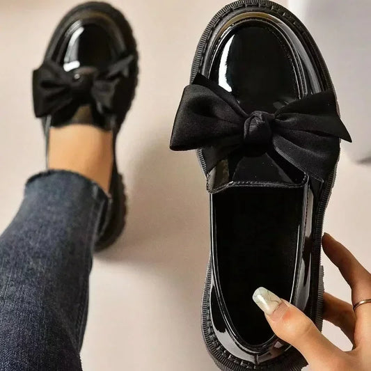 Ladies Shoes 2024 Brand Women's High Heels Classics Daily Pumps Butterfly-knot Women Round Toe Square Heel Slip on Shoes Women