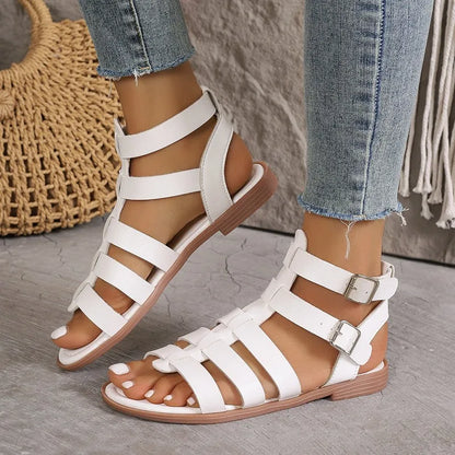 JO | | Elegant Sandals for Women Brown White