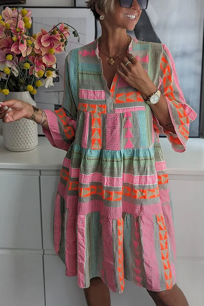JO | Vibrant boho midi dress