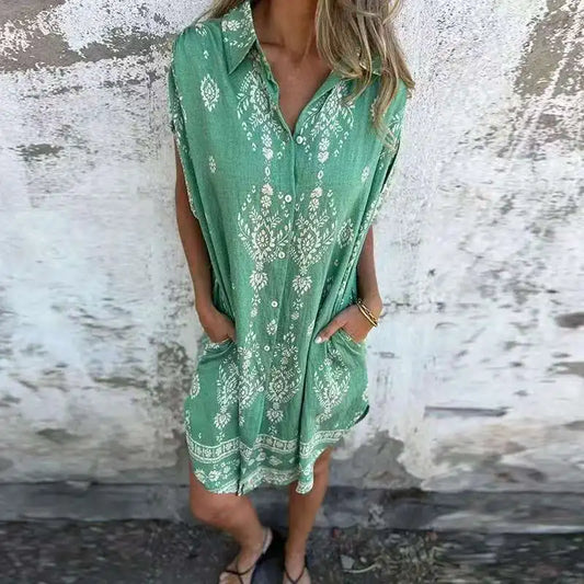 JO | Midi dress with buttoned pockets