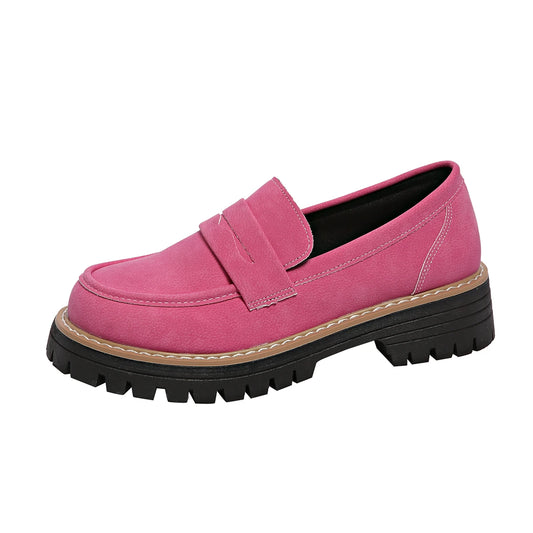 2025 Shoes Women Plus Size Loafers Women British Style Platform Shoes Office Ladies Light Casual Designer Shoes Zapatos De Mujer