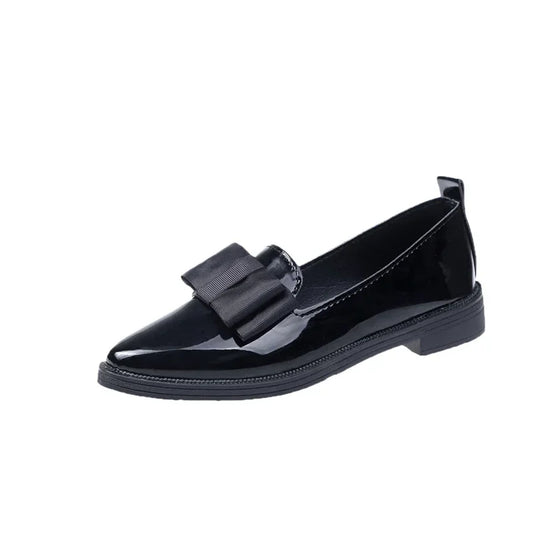 Shoes for Women 2024 High Quality Slip on Women's Flats Autumn Pointed Toe Solid Concise Chunky Heels Office Profession Loafers