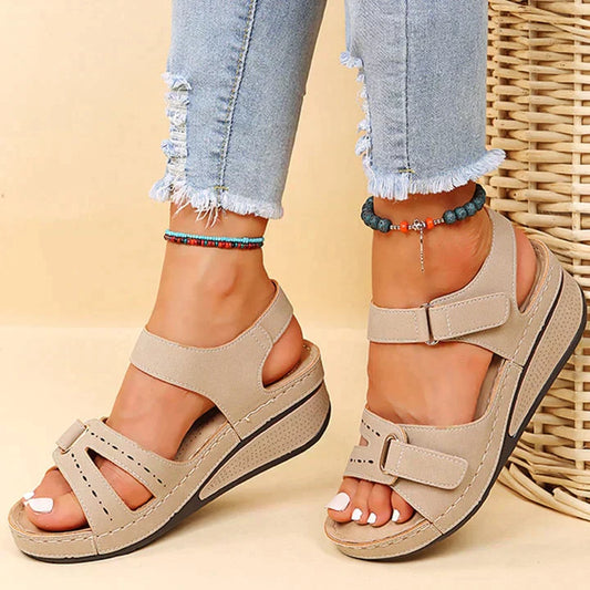 JO | | Comfortable orthopaedic sandals with wedge heel