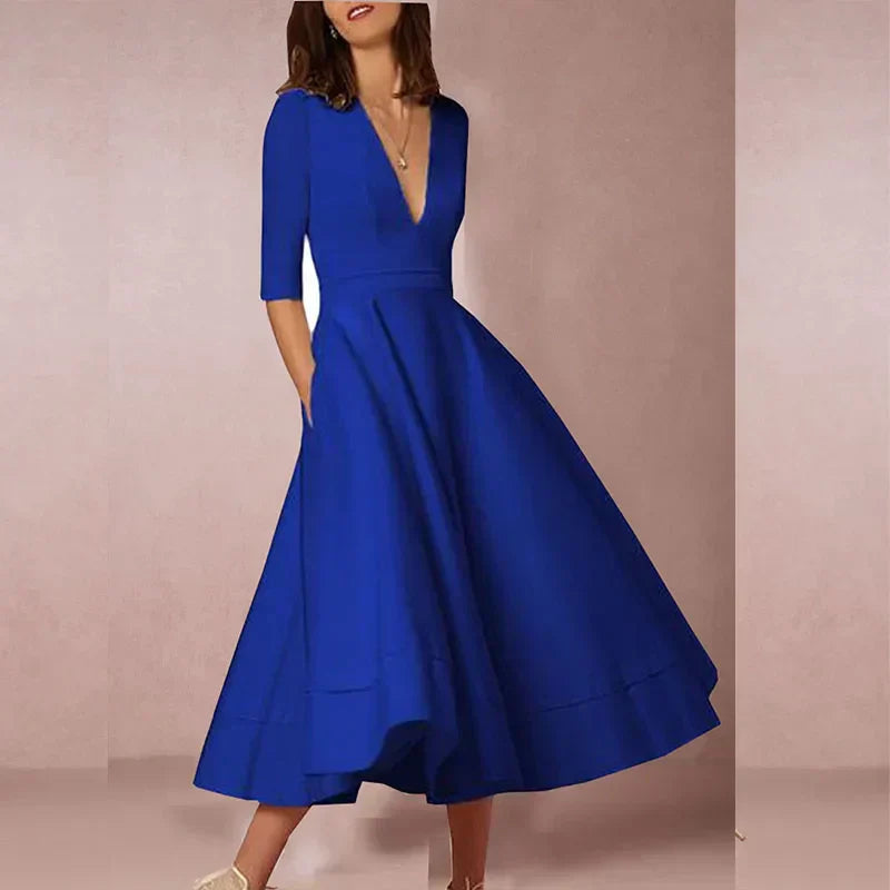 JO | elegant midi dress in a vintage look for women