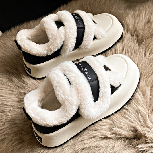 Winter Fashion Vulcanized Shoes for Women Sneakers Non-slip Plus Velvet Womens Warm Cotton Shoes Women's Casual Sports Shoes