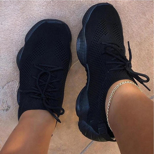 Fitshinling Fashion New Neon Women's Sneakers Athleisure Shoes For Women Lace Up Casual Flats Shoe