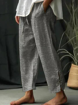 JO | Casual summer trousers with a striped pattern