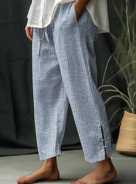 JO | Casual summer trousers with a striped pattern