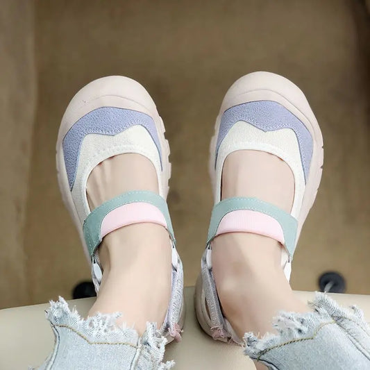 Shoes for Women Spring Autumn Breathable Paste Women Shoes Daddy Shoes Ugly Cute Plus Size Casual Linen Sneakers Sandals