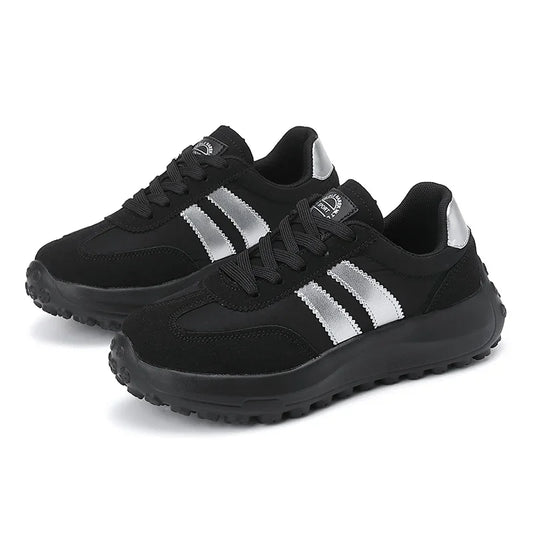 2025 New Fashion Thick Bottom Heel Simple Agan Net Shoes Summer Rubber Outsole EVA Insole Zapatos Women's Casual Sport Shoes