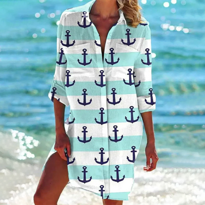 JO | Colourful button-up midi dress