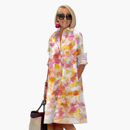 JO | Women's boho midi dress with pockets and long sleeves