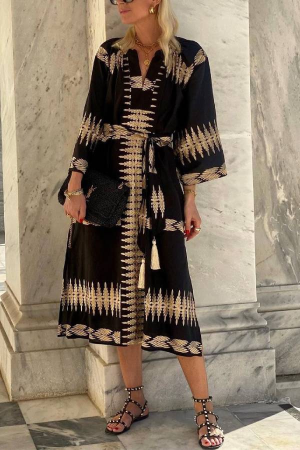 JO | Midnight Boho Bliss Dream Midi Dress