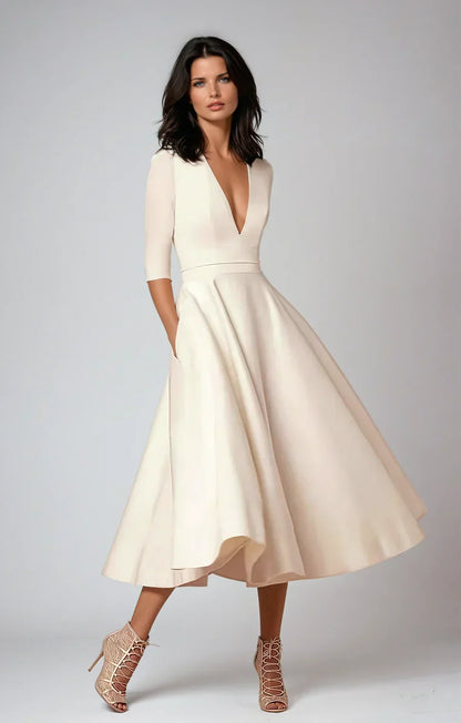 JO | elegant midi dress in a vintage look for women