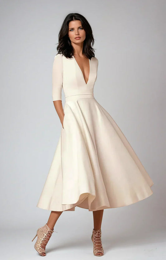 JO | elegant midi dress in a vintage look for women