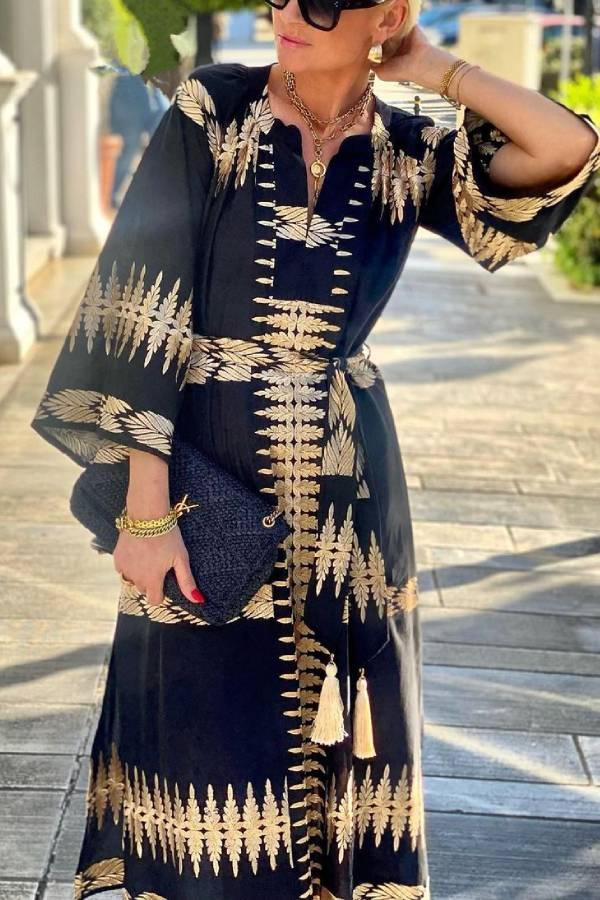 JO | Midnight Boho Bliss Dream Midi Dress