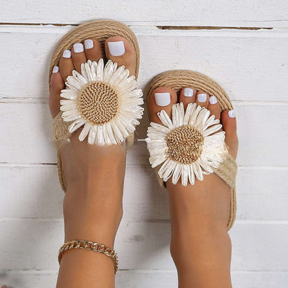 JO | Women's flat casual bohemian sandals with flower
