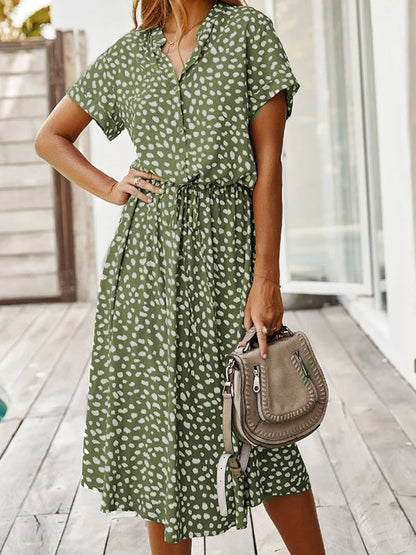 JO | loose-fitting midi dress for women with belt