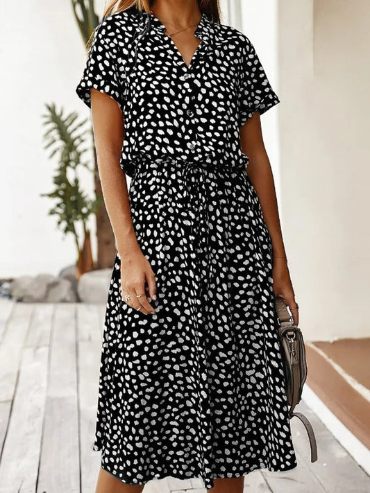 JO | loose-fitting midi dress for women with belt