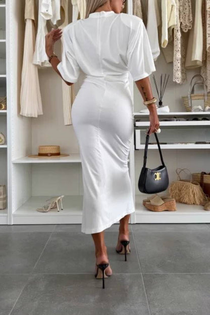 JO | Cotton midi dress with slits