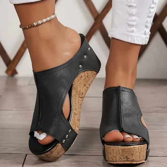 JO | | Leather platform sandals