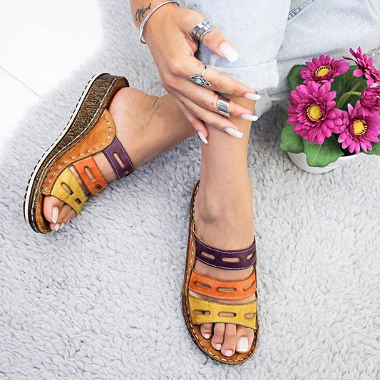 JO | | Comfortable tricolor support sandals for women