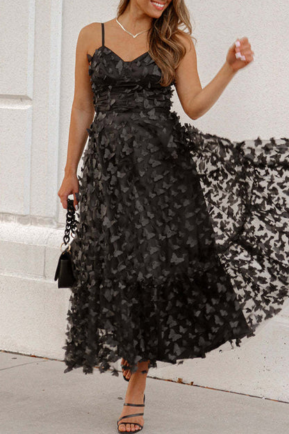JO | Elegant strappy lace midi dress