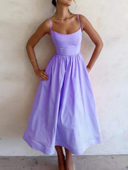 JO | Flowing maxi dress with spaghetti stars
