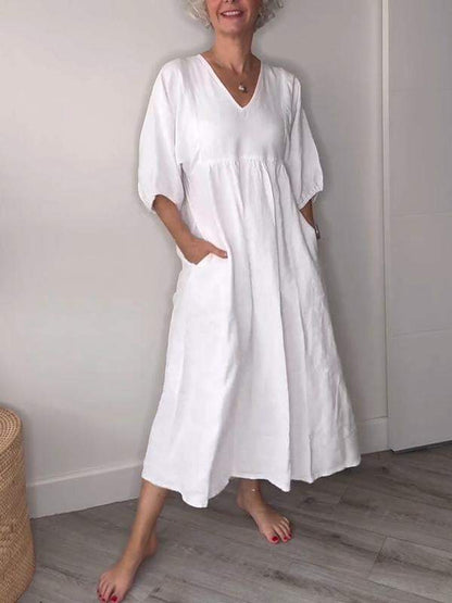 JO | Relaxed elegance V-neck maxi dress