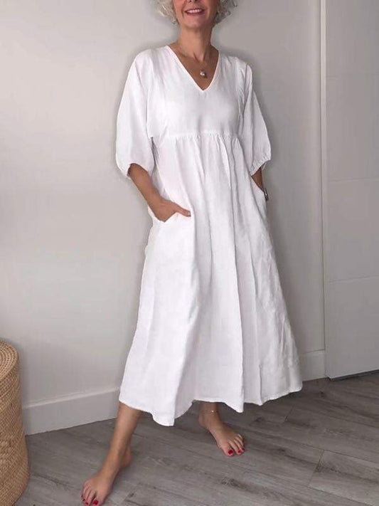 JO | Relaxed elegance V-neck maxi dress