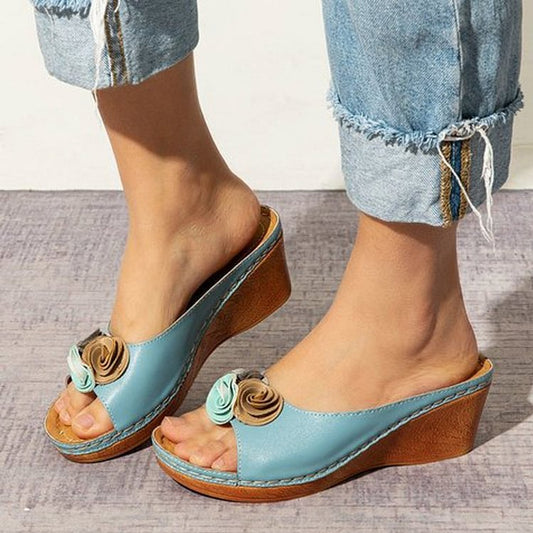 JO | | Comfortable leather floral sandals