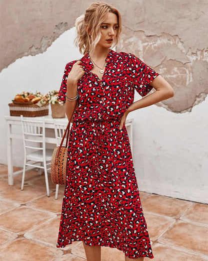 JO | loose-fitting midi dress for women with belt