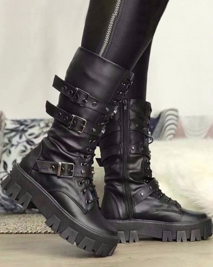 JO | Boots with zipper and buckles